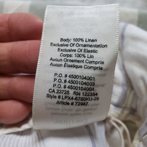 Aritzia Wilfred Striped Linen Paperbag Shorts Sz 0 - Picture 9 of 9